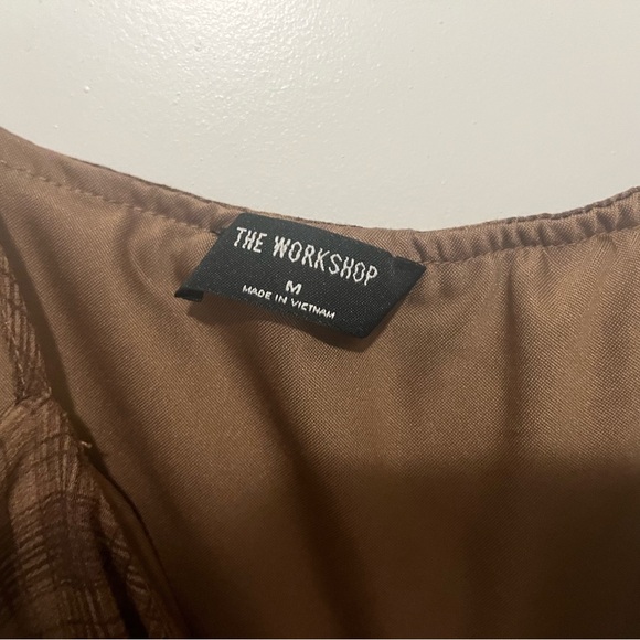 The Workshop Checkered Brown Maxi Dress | M - Picture 5 of 7